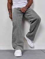 loose fit mid grey jeans