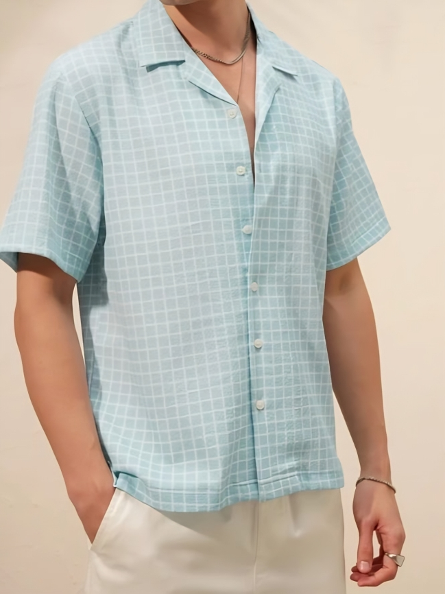 men boxy shirt; highlander