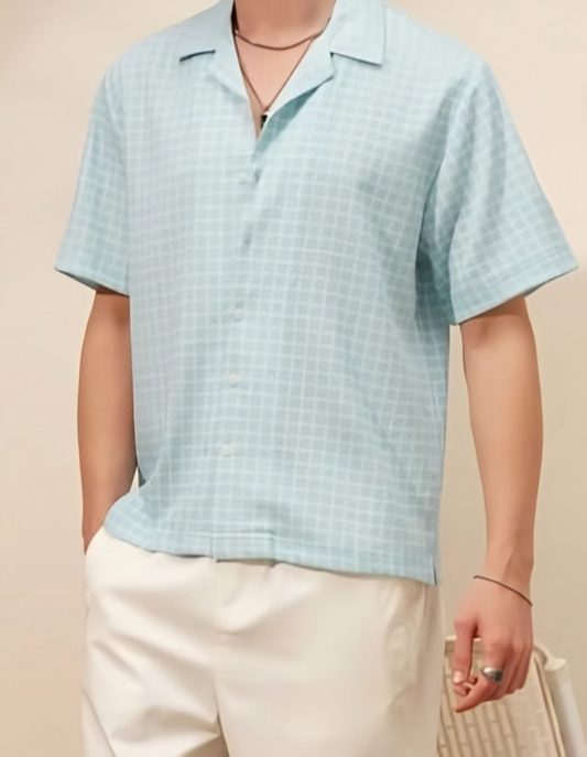 men boxy shirt; highlander