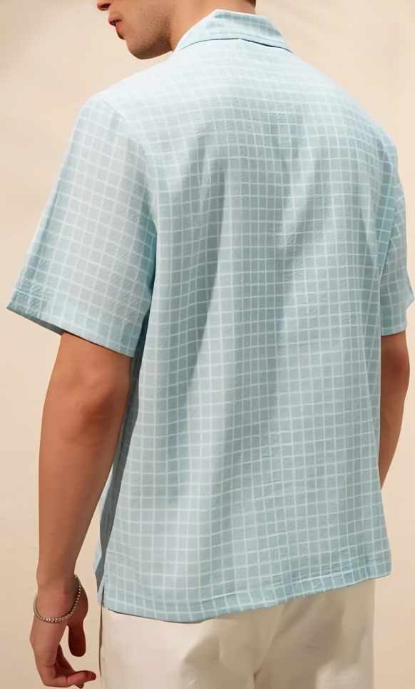 men boxy shirt; highlander