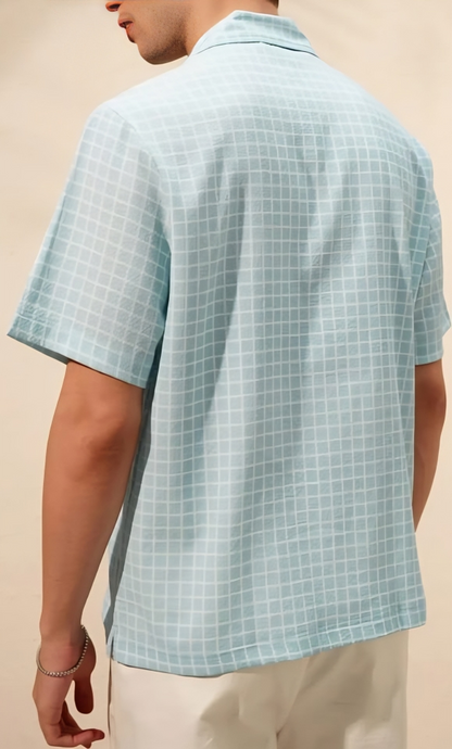 men boxy shirt; highlander